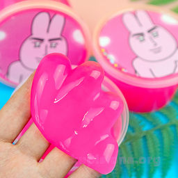 Слайм СТЕКЛО розовый неон с декоративным наполнителем, 180 гр - Купи слона фото 2