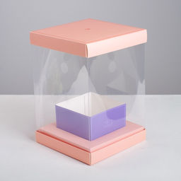 Коробка для цветов с вазой и PVC окнами складная С Любовью, 16 х 23 х 16 см - Дарите счастье фото 2