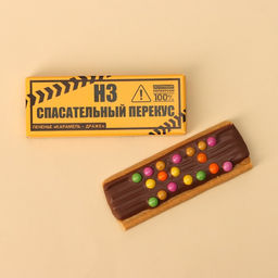 Печенье с карамелью и драже НЗ, 33 г.