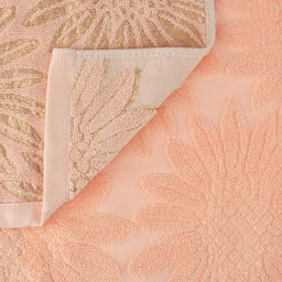 Полотенце махровое "Подсолнух" 50х90см, хлопок 100%, персиковый (Китай)