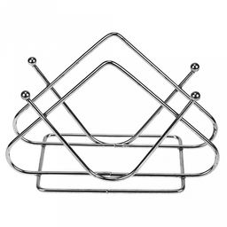 Салфетница хромированная Треугольник 6х13х8,5см (Китай) - Домашняя мода фото 2