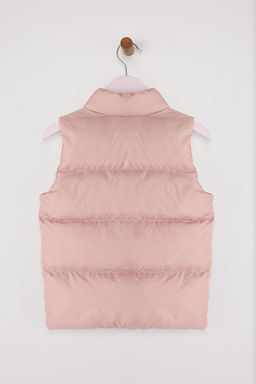 Pembe Duz/Basic Dik Yaka Regular Fit K?z Cocuk Sisme Yelek TKDAW26YE00000 - Trendyolmilla фото 4