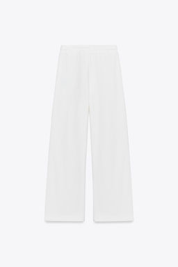 COTTON EMBROIDERED TEXT TROUSERS - Zara фото 7
