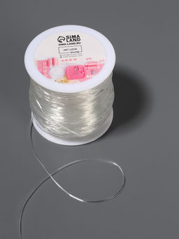 Нить для плетения, эластичная, 1001 м, d=1 мм, прозрачная