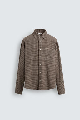 CAMISA RELAXED FIT CUADROS / Arena / Negro - Zara фото 7