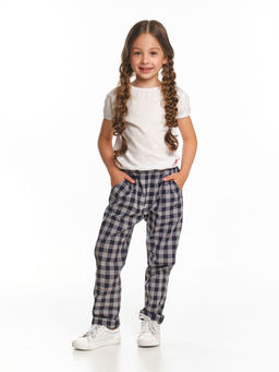 Брюки для девочки в клетку UD 7146 клетка - Mini maxi фото 3