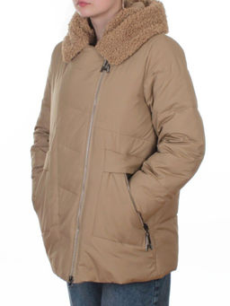 M-8866 DK. BEIGE Куртка зимняя женская (150 гр. холлофайбер)