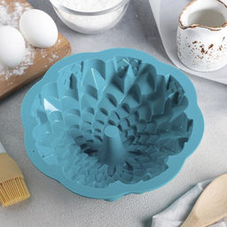 Форма для выпечки Доляна Хризантема, силикон, 22?7,5 см, цвет МИКС  фото 3