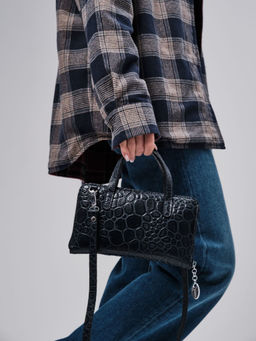 Сумка кожаная Azaro 30850 синий камень