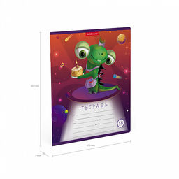 Цена за 200 шт. Тетрадь школьная ученическая ErichKrause Cosmic Monsters, 18 листов, линейка (в плёнке по 10 шт.)  фото 10