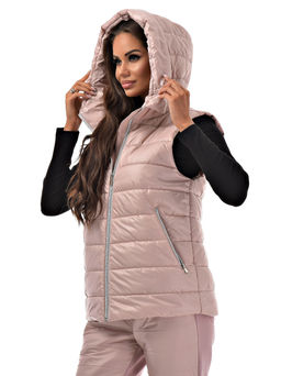 Утепленный жилет с капюшоном на молнии - А+б коллекция фото 5