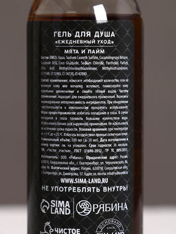 Подарочный набор новогодний мужской «Год сулит успех»: гель для душа и шампунь для волос, 2×100 мл, Чистое счастье