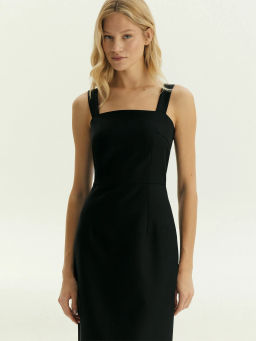 Платье макси из костюмной шерсти, PL1591/laine - Emka фото 3