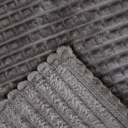 Плед Этель Клетка 180*200 см, цв.серый, корал-флис, 240гр/м2, 100% полиэстер  фото 3