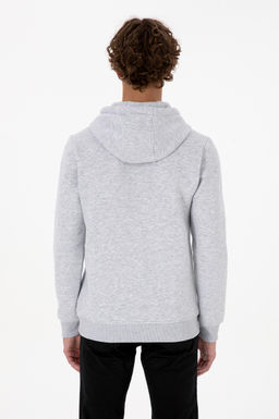Erkek Regular Fit Kap__onlu _ardonlu A__k Gri Basic Sweatshirt - U.s. polo assn фото 5
