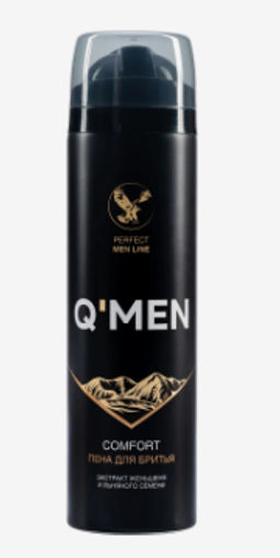 QMEN Пена д/бритья Comfort с экстрак.Женьшеня и Льняного семени 240мл