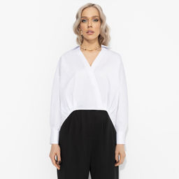 Рубашка хлопковая, На моих условиях (белая) - Charutti фото 20