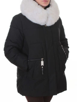 M-M02 BLACK Куртка зимняя женская (200 гр. холлофайбер)