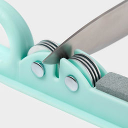 Цена за 2 шт. Точилка для ножей Доляна «Острое лезвие», 19×4.5 см, с ручкой и шлифовкой, МИКС