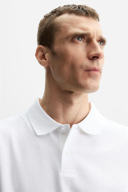 WASHED TEXTURED PIQUE POLO SHIRT - Zara фото 5