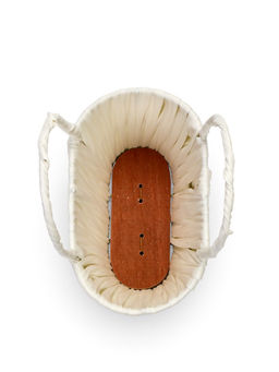 Корзина плетёная для хранения, 16×19×10 см, ручка h=6 см, пластиковая, белая, Greengo