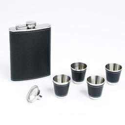 Подарочный набор 6 в 1 «Стиль»: фляжка 270 мл + воронка, 4 рюмки