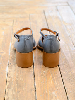 Босоножки 5032.23663be.Серый вакса+коричневый