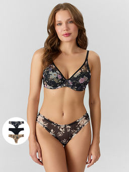 Трусы бразилиана женские в наборе, 3 шт