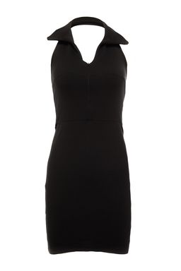 TRENDYOLMILLA Bordo Vucuda Oturan Polo Yaka Mini Fitilli Esnek Orme Kalem Elbise TWOSS22EL1981  фото 8