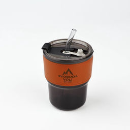 Стакан стеклянный с чехлом и трубочкой «Свобода воли», 400 мл