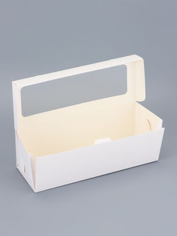 Цена за 50 шт. Коробка под рулет белая, с ПВХ окном, 30×11×10 см