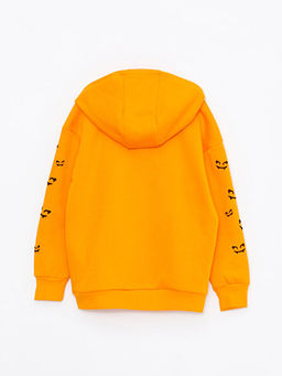 Kap??onlu Bask?l? Uzun Kollu K?z ?ocuk Sweatshirt - Waikiki фото 2