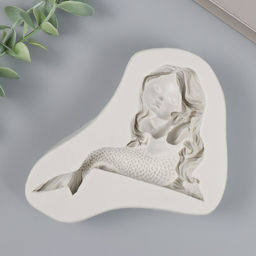 Молд силикононовый «Русалочка на берегу» 12,5 х 9,5 х 2,6 см