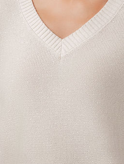 VILATTE / Топ из хлопковой пряжи с пайетками  фото 6