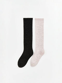 K?z ?ocuk Diz Alt? ?orap 2li