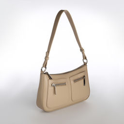 Сумка женская багет TEXTURA на молнии, 21×6×13 см, бежевая