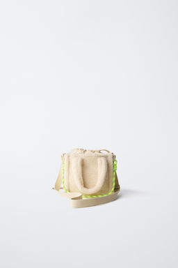 FAUX SHEARLING CROSSBODY BAG WITH CHARM - Zara фото 5
