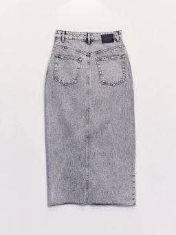 Джинсовая юбка миди с разрезом спереди ZR2605092350-107 / Zarina  фото 3