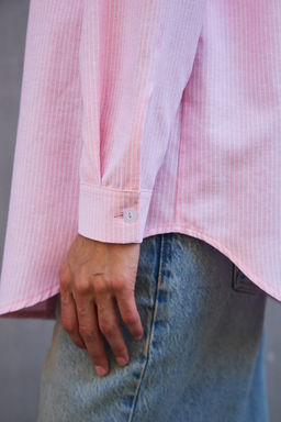 Рубашка оверсайз в полоску хлопковая