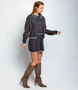 Костюм #КТ7811, тёмно-серый