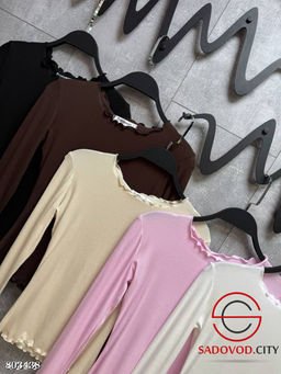 Трикотажный лонгслив с волнообразными краями - Bruno фото 9