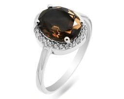 Кольцо из серебра раухтопаз, Даллас