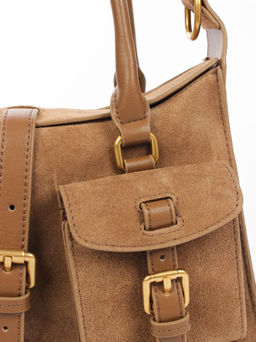 LACCOMA сумка АМ2276-Ф-коричневый натуральная замша  фото 3