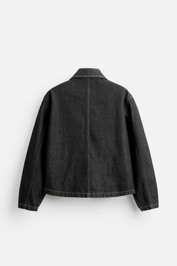 CROPPED FIT DENIM JACKET X HARRY LAMBERT - Zara фото 7