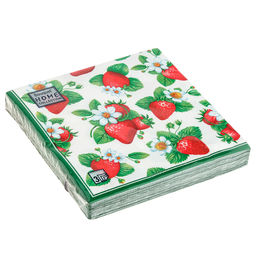 Салфетки бумажные Bouquet Home Collection Classic 33х33см, 3-х слойные, 20 штук в упаковке, 100% целлюлоза, Земляника (Россия) - Домашняя мода фото 2