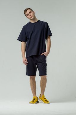 228 Костюм мужской с шортами, т.синий - Knitka wear фото 2