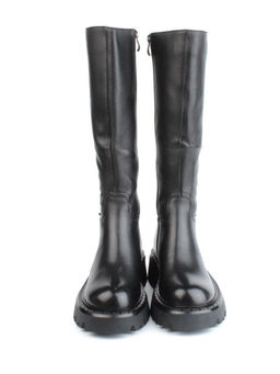 02-FJ725-1M BLACK Сапоги зимние женские (натуральная кожа, байка, натуральный мех) - Фабричный китай фото 9