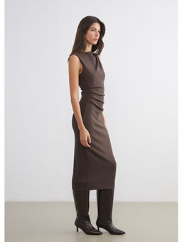 Bisiklet Yaka B?zg?l? Elbise