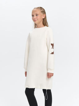 Платье-свитшот Молоко с принтом 7+