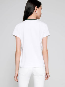 CONTE Белая футболка с сияющей вышивкой "Green" LD 1108 white